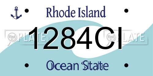 1284CI Rhode Island License Plate
