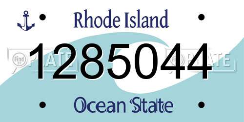 1285044 Rhode Island License Plate