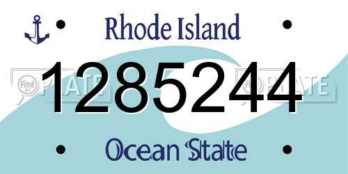 1285244 Rhode Island License Plate
