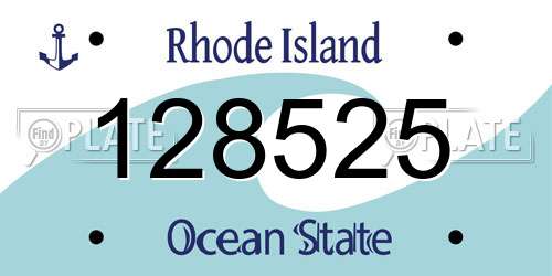 128525 Rhode Island License Plate
