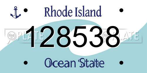128538 Rhode Island License Plate