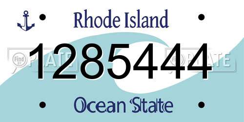 1285444 Rhode Island License Plate