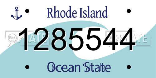 1285544 Rhode Island License Plate