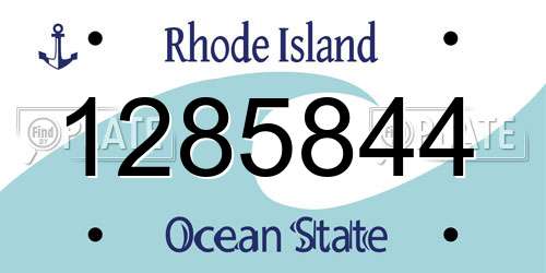 1285844 Rhode Island License Plate