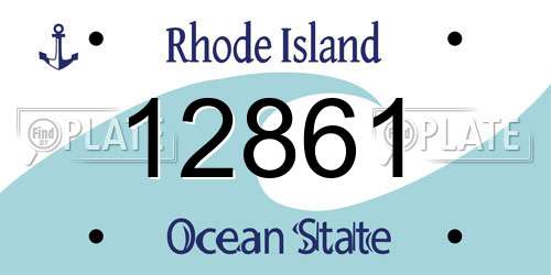 12861 Rhode Island License Plate