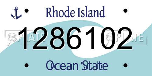 1286102 Rhode Island License Plate