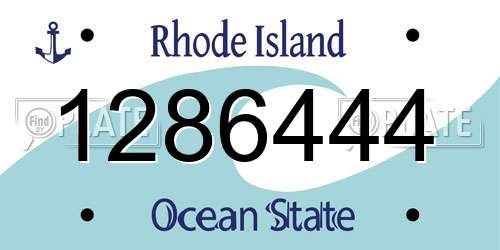 1286444 Rhode Island License Plate