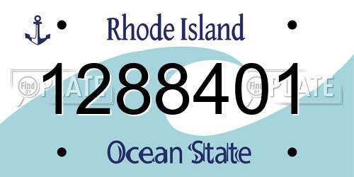 1288401 Rhode Island License Plate