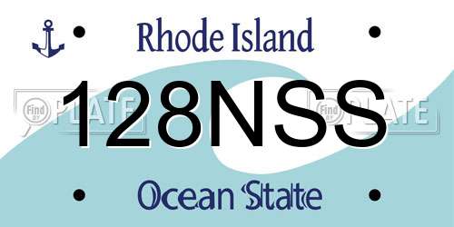 128NSS Rhode Island License Plate