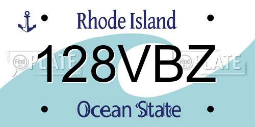 128VBZ Rhode Island License Plate