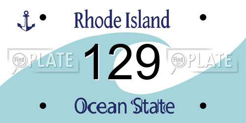 129 Rhode Island License Plate