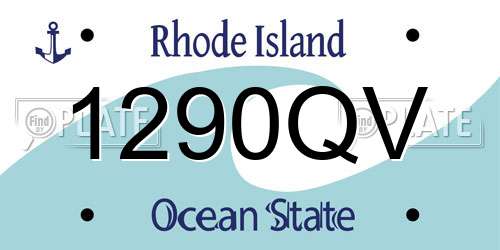 1290QV Rhode Island License Plate