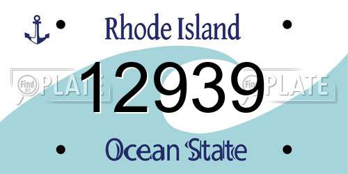 12939 Rhode Island License Plate