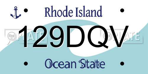 129DQV Rhode Island License Plate