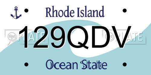 129QDV Rhode Island License Plate
