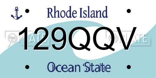 129QQV Rhode Island License Plate
