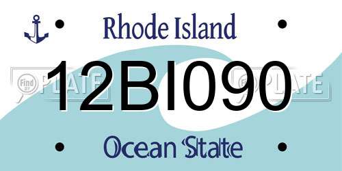 12BI090 Rhode Island License Plate