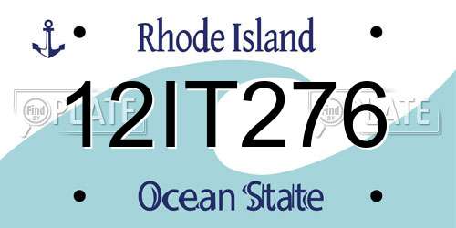 12IT276 Rhode Island License Plate