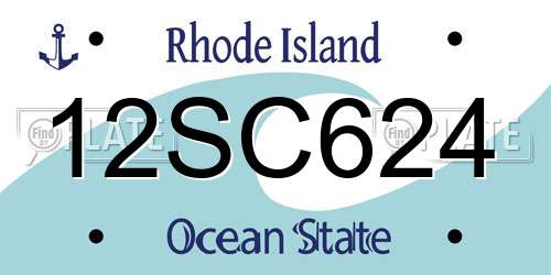 12SC624 Rhode Island License Plate