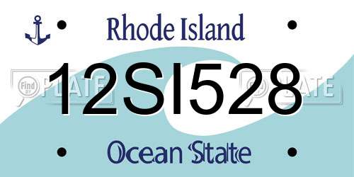 12SI528 Rhode Island License Plate