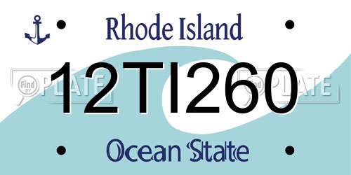 12TI260 Rhode Island License Plate