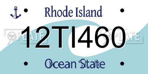 12TI460 Rhode Island License Plate