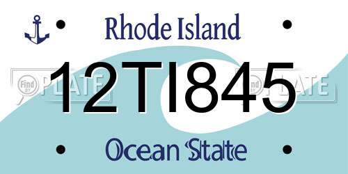 12TI845 Rhode Island License Plate