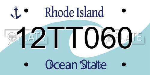 12TT060 Rhode Island License Plate