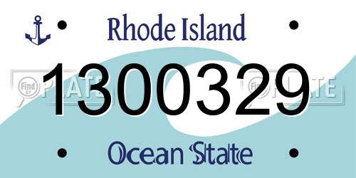 1300329 Rhode Island License Plate