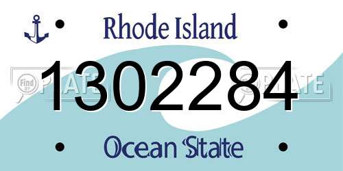 1302284 Rhode Island License Plate