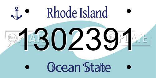 1302391 Rhode Island License Plate