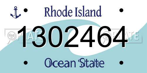 1302464 Rhode Island License Plate