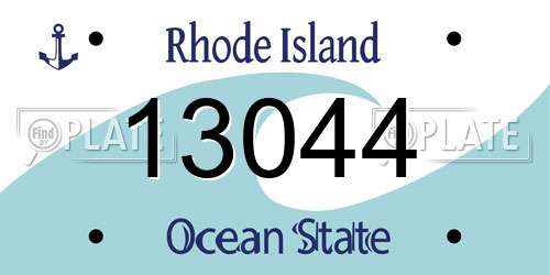13044 Rhode Island License Plate
