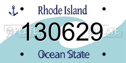 130629 Rhode Island License Plate