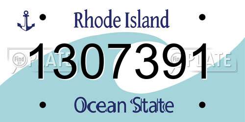 1307391 Rhode Island License Plate
