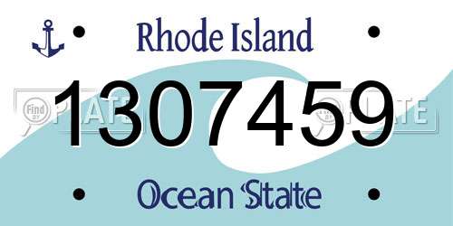1307459 Rhode Island License Plate