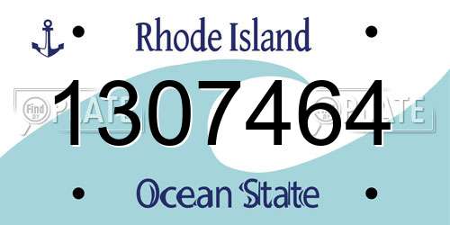 1307464 Rhode Island License Plate