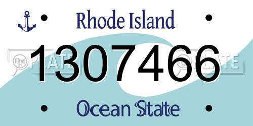 1307466 Rhode Island License Plate