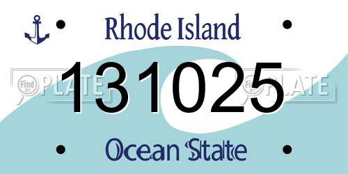 131025 Rhode Island License Plate