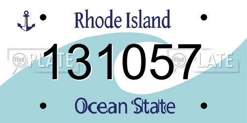 131057 Rhode Island License Plate