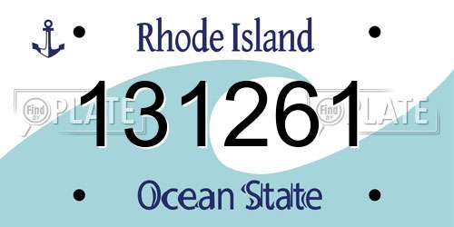 131261 Rhode Island License Plate