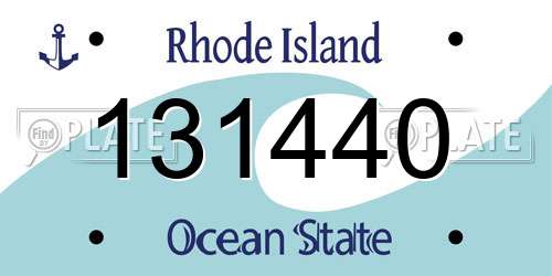 131440 Rhode Island License Plate