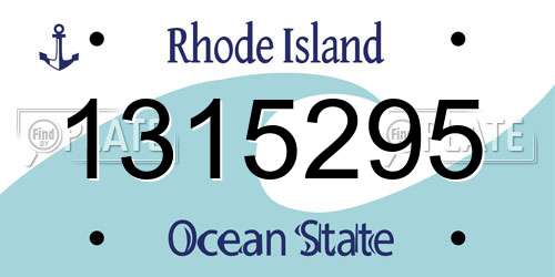 1315295 Rhode Island License Plate
