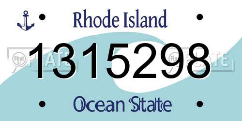 1315298 Rhode Island License Plate