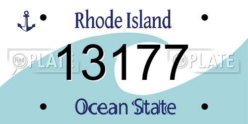 13177 Rhode Island License Plate