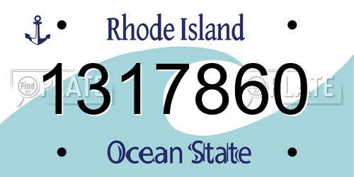 1317860 Rhode Island License Plate