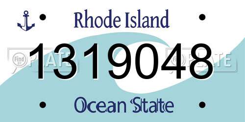 1319048 Rhode Island License Plate