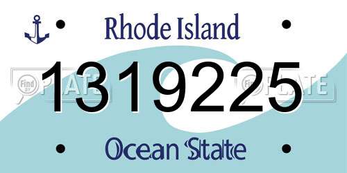 1319225 Rhode Island License Plate