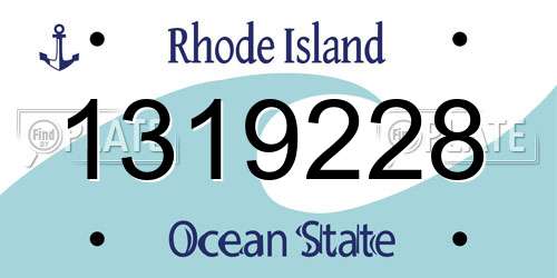 1319228 Rhode Island License Plate