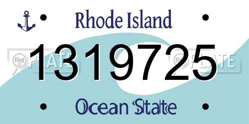 1319725 Rhode Island License Plate